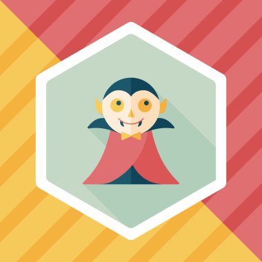 vampir düz simgesi ile uzun gölge, eps10