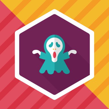 Azrail düz simgesi ile uzun gölge, eps10