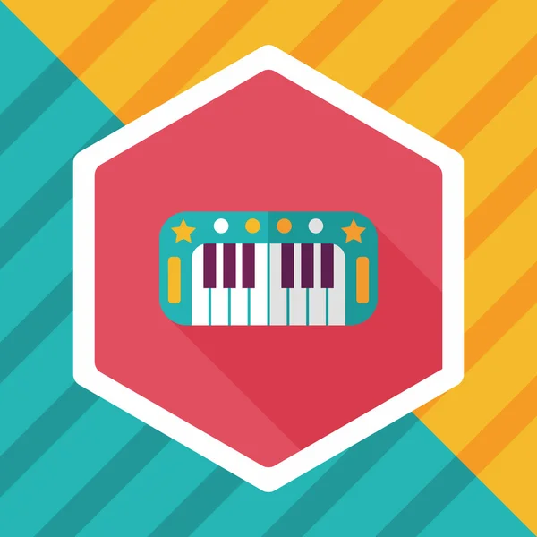 Pianoflatt ikon med lang skygge, eps10 – stockvektor