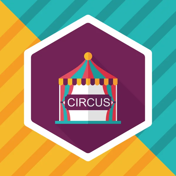 Circus flat icon with long shadow,eps10 — Stock Vector