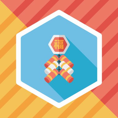 Çin yeni yılı düz simgesi, eps10, Çince festival couplets zekâ