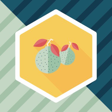 Uzun Gölge, ES'ler ile Çin yeni yılı mandarin portakal düz simgesi