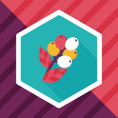 Uzun Gölge, eps10 ile kahve meyve düz simgesi