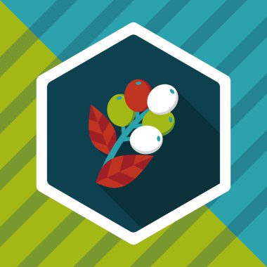 Uzun Gölge, eps10 ile kahve meyve düz simgesi