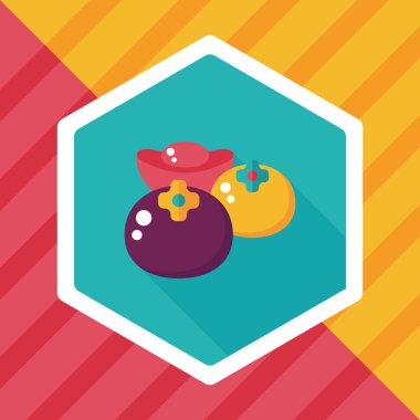 Çin yeni yılı uzun gölge, eps10, Çin şans ile düz simgesi