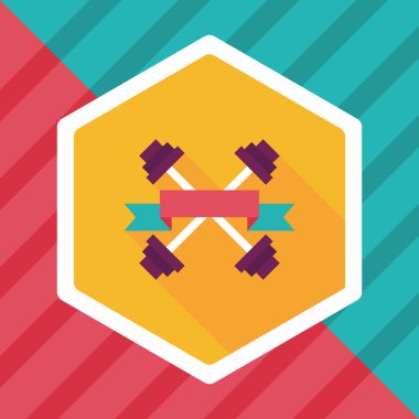 Uzun Gölge, eps10 ile Halter bayrakları düz simgesi