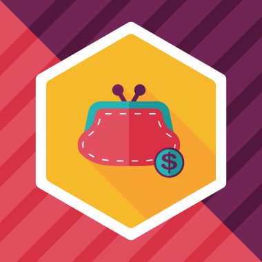 alışveriş çanta düz Simge Değiştir uzun gölge, eps10 ile