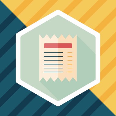 Uzun Gölge, eps10 ile alışveriş kredi kartı fatura düz simgesi