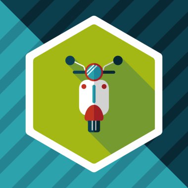 Uzun Gölge, eps10 ile ulaşım scooter düz simgesi