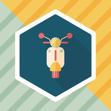 Uzun Gölge, eps10 ile ulaşım scooter düz simgesi