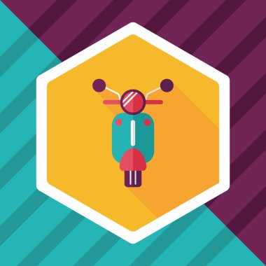 Uzun Gölge, eps10 ile ulaşım scooter düz simgesi