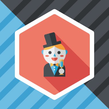 Düğün damat uzun gölge, eps10 düz simgesiyle