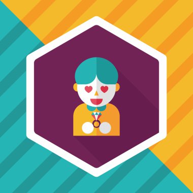 Düğün damat uzun gölge, eps10 düz simgesiyle