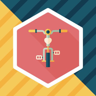 Uzun Gölge, eps10 ile ulaşım Bisiklet düz simgesi