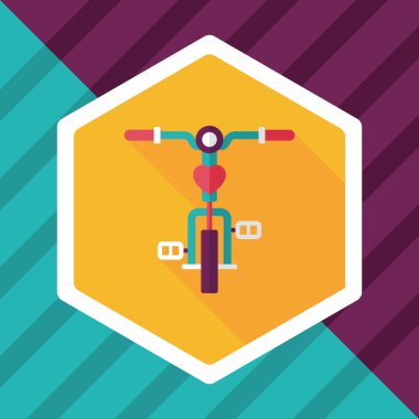 Uzun Gölge, eps10 ile ulaşım Bisiklet düz simgesi