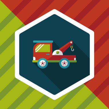 Uzun Gölge, eps10 ile ulaşım çekici düz simgesi