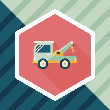 Uzun Gölge, eps10 ile ulaşım çekici düz simgesi