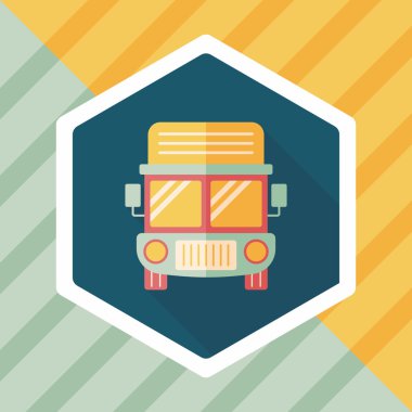 Uzun Gölge, eps10 ile ulaşım kamyon düz simgesi