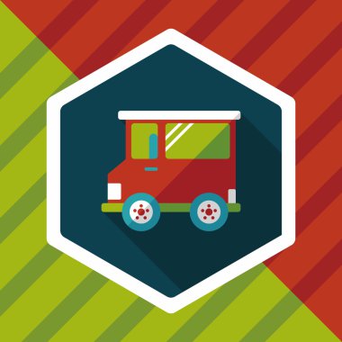 Uzun Gölge, eps10 ile ulaşım araba düz simgesi