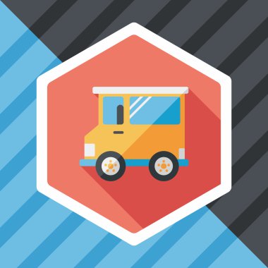 Uzun Gölge, eps10 ile ulaşım araba düz simgesi