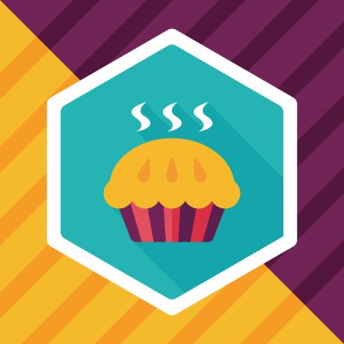 Uzun Gölge, eps10 ile pasta düz simgesi