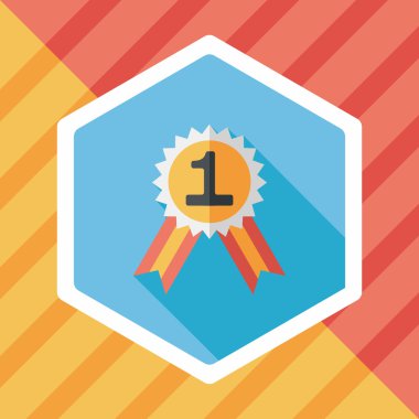 Uzun Gölge, eps10 ile düz simgesi Madalyası