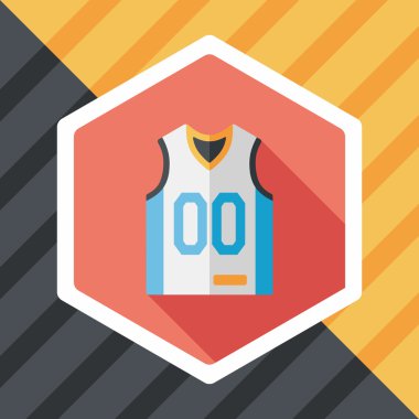 Uzun Gölge, eps10 ile basketbol giyim düz simgesi