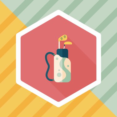 Uzun Gölge, eps10 Golf düz simgesi