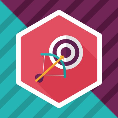 düz hedef simgesini uzun gölge, eps10