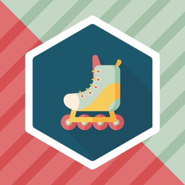 Uzun Gölge, eps10 ile paten düz simgesi