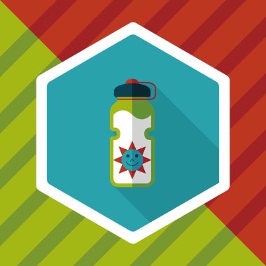 Uzun Gölge, eps10 ile spor su şişesi düz simgesi