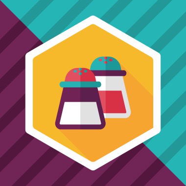 Uzun Gölge, eps10 ile mutfak eşyaları biber şişe düz simgesi