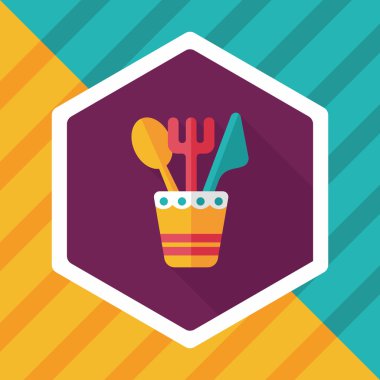 Uzun Gölge, eps10 sofra düz simgesiyle