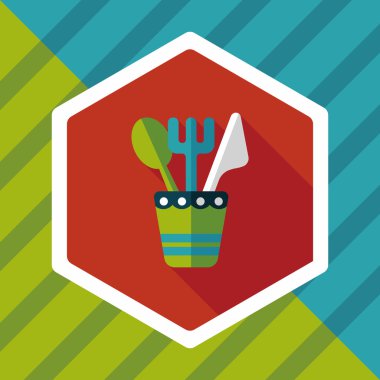 Uzun Gölge, eps10 sofra düz simgesiyle