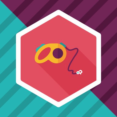 Evcil köpek uzun gölgeli düz simge, eps10