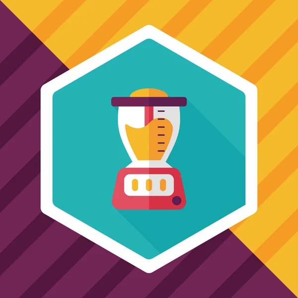 Juice machine flat icon with long shadow, eps10 — стоковый вектор