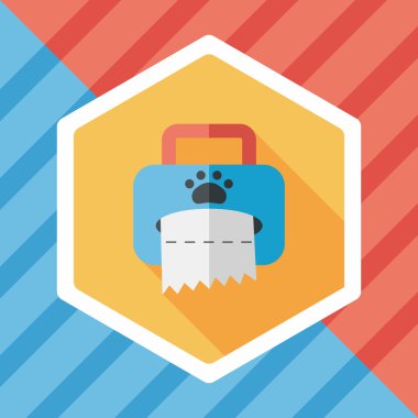 Evde beslenen hayvan stili doku uzun gölge, eps10 büyük düz simgesi