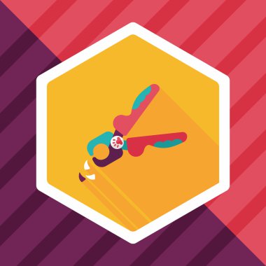 Uzun Gölge, eps10 ile hayvan tırnak makası düz simgesi