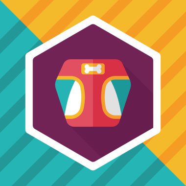 Evde beslenen hayvan giyim uzun gölge, eps10 düz simgesiyle