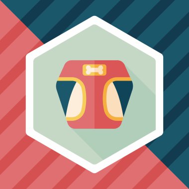 Evde beslenen hayvan giyim uzun gölge, eps10 düz simgesiyle