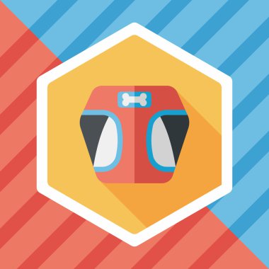 Evde beslenen hayvan giyim uzun gölge, eps10 düz simgesiyle