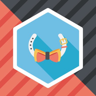 Uzun Gölge, eps10 ile evde beslenen hayvan köpek zincirleri düz simgesi