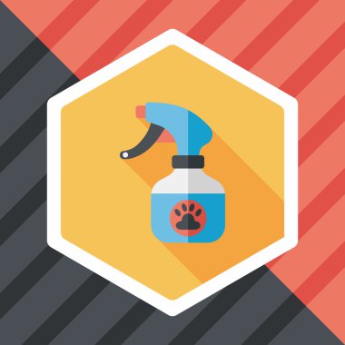 Uzun Gölge, eps10 ile evde beslenen hayvan şampuan düz simgesi