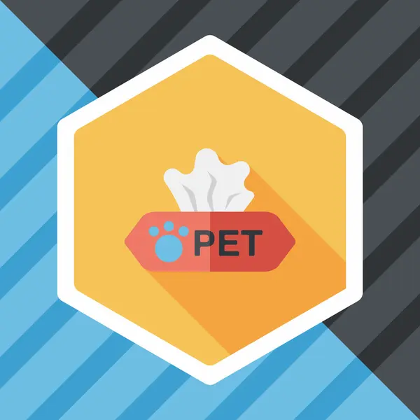 Pet style tissue case flat icon with long shadow,eps10 — Stock Vector