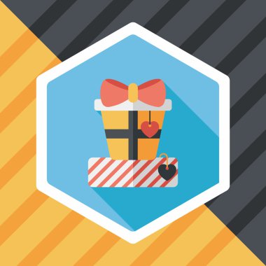 Uzun Gölge, eps10 Sevgililer günü hediyesi düz simgesiyle