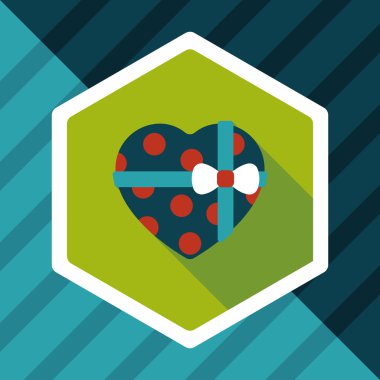 Düğün kutusu uzun gölge, eps10 ile çerezleri düz simgesinin