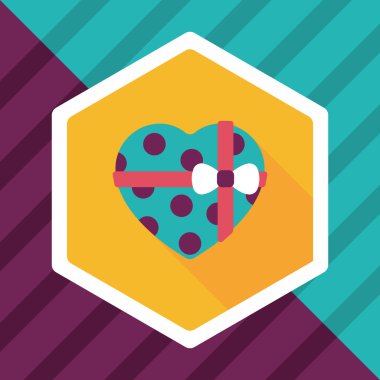 Düğün kutusu uzun gölge, eps10 ile çerezleri düz simgesinin