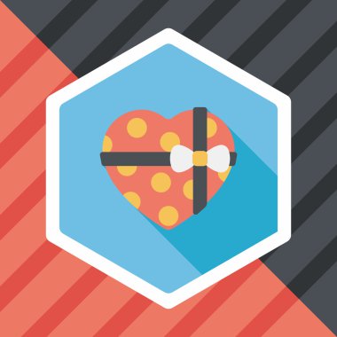 Düğün kutusu uzun gölge, eps10 ile çerezleri düz simgesinin