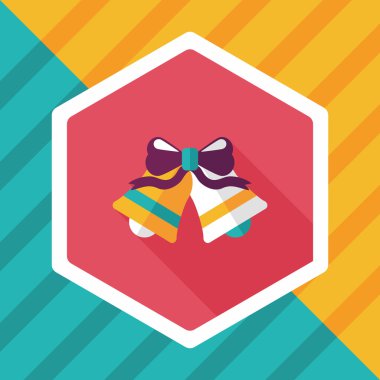 Uzun Gölge, eps10 ile düğün çanı düz simgesi