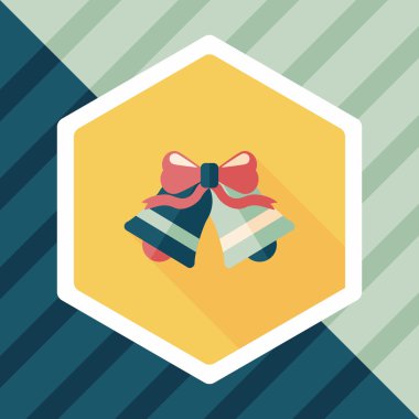 Uzun Gölge, eps10 ile düğün çanı düz simgesi